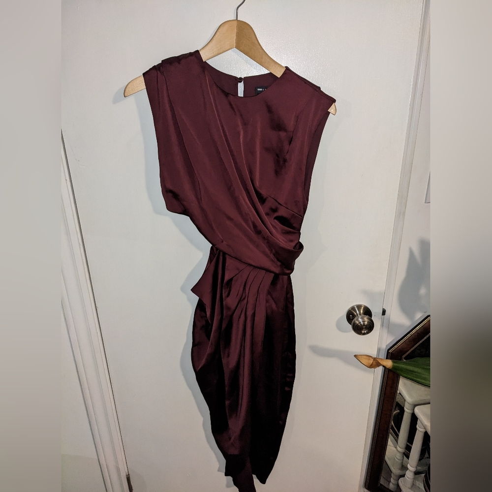 ASOS Drape Detail Midi Dress with Cutout
